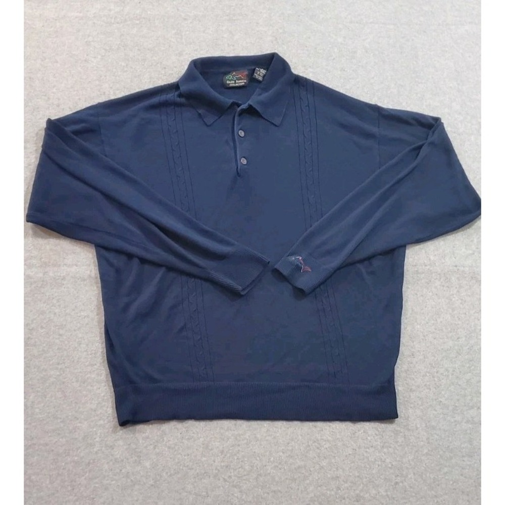 Greg Norman Collection Men's Silk Blend Blue Sweater Size L